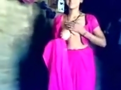 Red Saree Indian Aunty Hooter Show
